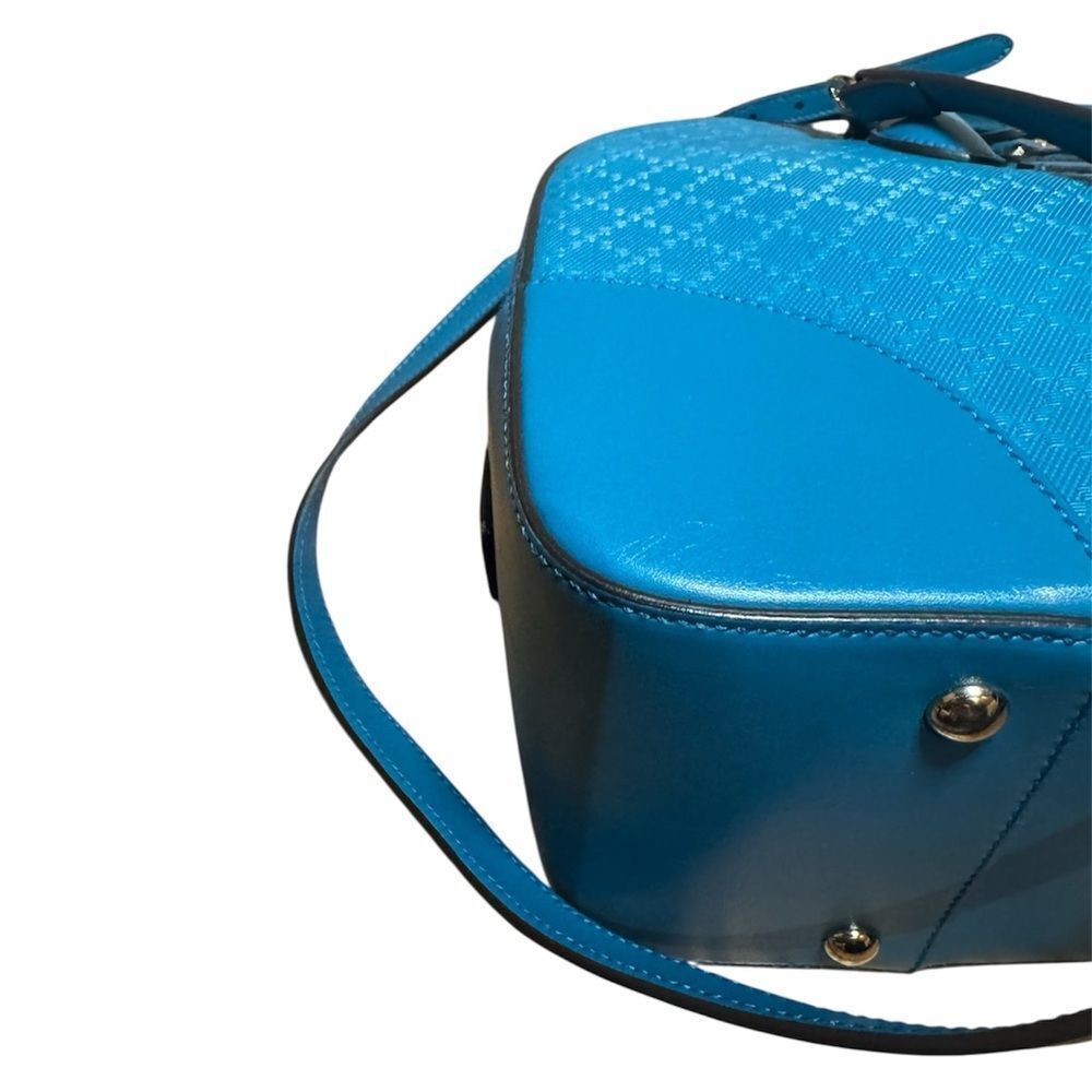 GUCCI Cerulean Blue Diamanté Leather 2way Boston Bag Auth Speedy Doctor Duffle - Picture 8 of 15